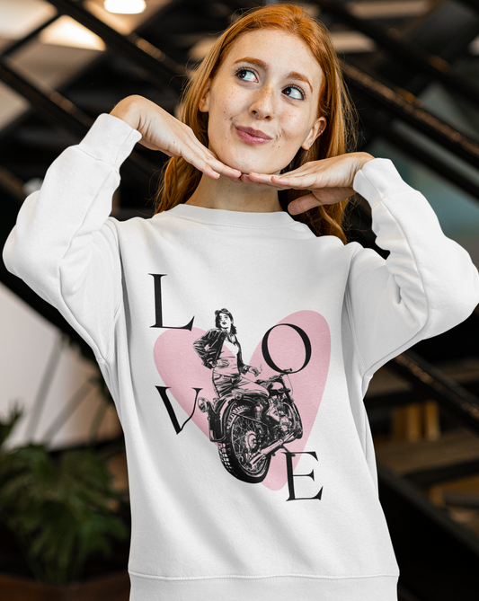 Love Motorrad - Organisches Sweatshirt Damen